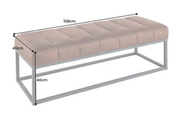 Design bank PETIT BEAUTE 110cm champagnegrijs Boucle zwart, Ophalen of Verzenden, Nieuw