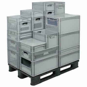 Kratten, stapelbak, plastic krat, opslagbak  60x40x27cm, 40 tot 60 cm, Verzenden, 50 tot 75 cm, Krat