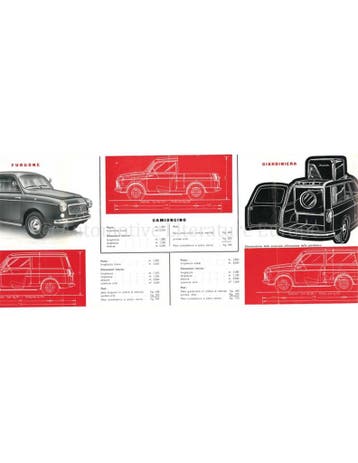 1958 MORETTI FIAT 500 BROCHURE ITALIAANS, Nieuw, Author