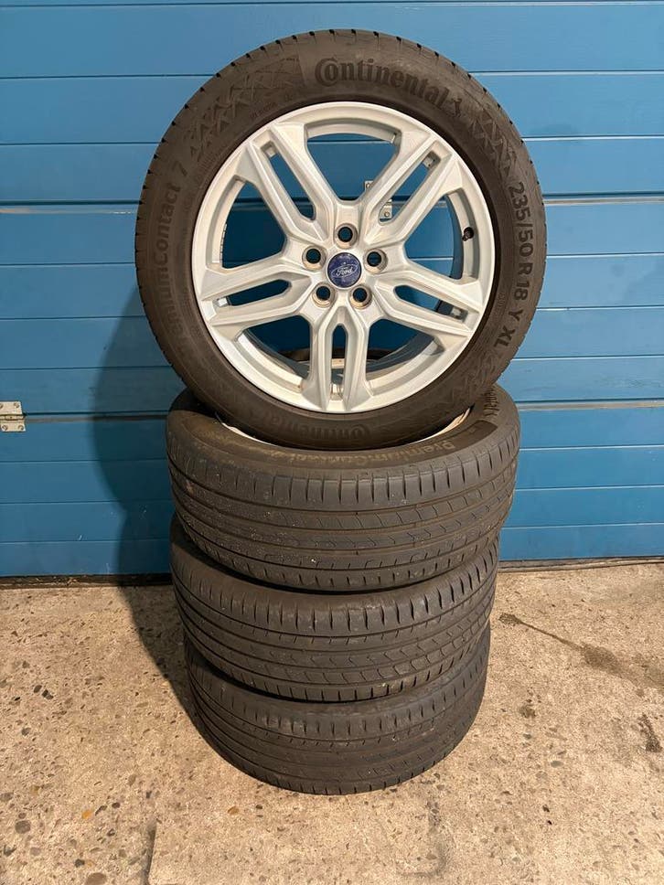 Originele Ford S-Max / Kuga / Galaxy 18 inch zomerset, Auto-onderdelen, Banden en Velgen, 18 inch, Zomerbanden, 235 mm, Personenwagen