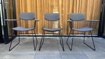 Stoel (3) - Metaal - 3x wire chair HK Living