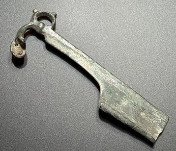 Oud-Romeins Brons Grote vleugelspeld (fibula) met een fraai