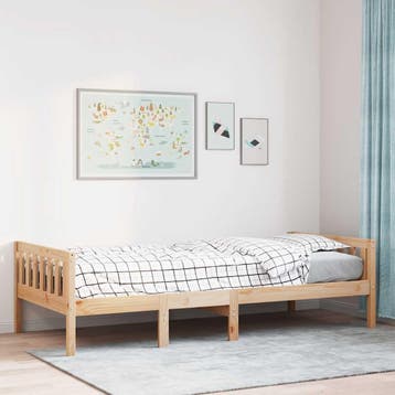 vidaXL Kinderbed zonder matras massief grenenhout 90x190 cm, 90 cm, Eenpersoons, Bruin, Verzenden