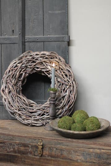 Krans Crazy vine whitewash 50 cm, Ophalen of Verzenden, Nieuw