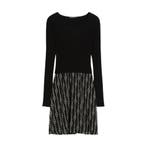 Pennyblack • zwarte gebreide jurk met crêpe rok • 36 (IT42), Kleding | Dames, Jurken, Verzenden, Zwart, Nieuw, Pennyblack