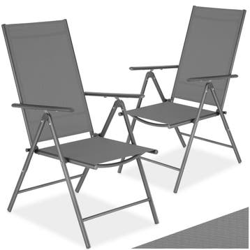 Opvouwbare tuinstoelen met verstelbare rugleuning, gaas, Verzenden, Nieuw