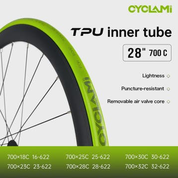 CYCLAMI Ultralichte TPU Binnenband voor Racefiets 700C - Ver, Verzenden, Nieuw