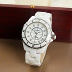 Chanel - White Ceramic J12 Automatic Diamond Index - H1628 -, Nieuw
