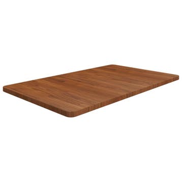 vidaXL Wastafelblad 100x60x2,5cm behandeld massief hout, Huis en Inrichting, Keuken | Keukenelementen, Verzenden, Nieuw, Bruin