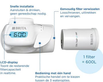 Brita Waterfiltersysteem On Tap - voor op de kraan 1 Stuks, Ophalen of Verzenden, Nieuw