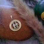 Gouden sterrenbeeld hanger; Tweelingen (Hanger of bedel), Ophalen of Verzenden, Gebruikt, Goud, Overige merken