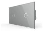 Livolo Touch Wisselschakelaar | Grijs | 1+1 | Design |, Ophalen of Verzenden, Nieuw, Schakelaar