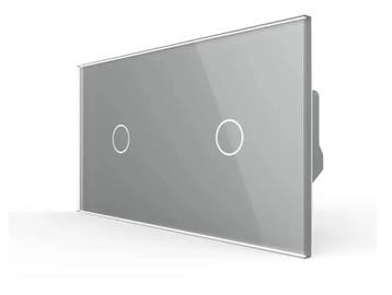 Livolo Touch Wisselschakelaar | Grijs | 1+1 | Design |, Ophalen of Verzenden, Nieuw, Schakelaar