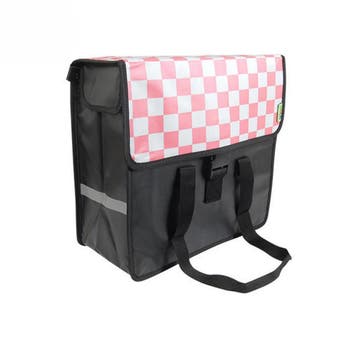 Beck Enkele Shopper Fietstas Pink Checker, Fietsen en Brommers, Fietsaccessoires | Fietstassen, Verzenden, Nieuw
