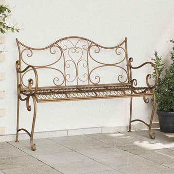 vidaXL Tuinbank 2-Aantal zitplaatsen 114 x 56,5 x 90 cm, Tuin en Terras, Tuinbanken, Verzenden, Nieuw, Metaal