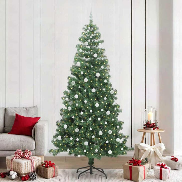 vidaXL Kerstboom Groen 240 cm PVC, Diversen, Kerst, Nieuw, Verzenden