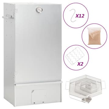 vidaXL BBQ-rookoven met koude rookgenerator gegalvaniseerd, Tuin en Terras, Verzenden, Nieuw