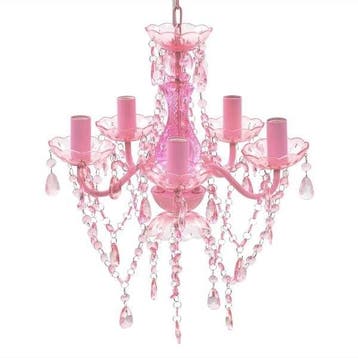 Kristallen Lamp 5-armig | 34% Korting | Snel Beslissen, Ophalen of Verzenden, Zo goed als nieuw, Overige materialen