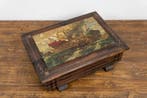 Opbergkoffer - Juweelkist van grote afmetingen - Hout -, Antiek en Kunst