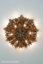 Oude Italiaanse plafondlampen, Hollywood Regency, Banci, Ophalen of Verzenden, Gebruikt, Glas, Klassiek, design, Hollywood Regency