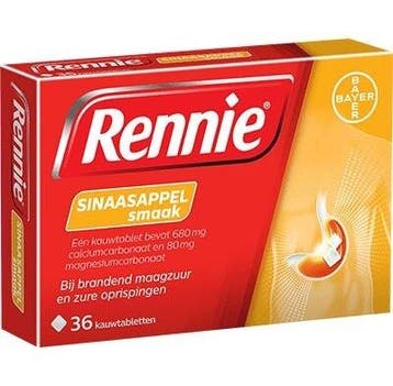 Rennie sinaasappel 36 tabletten, Verzenden, Nieuw