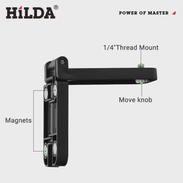 HILDA Mini Laser Level Muurbeugel met 180° Verstelbaarheid e, Verzenden, Nieuw