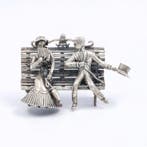 Huwelijksbankje Love is Blind - Beeldje - .910 zilver