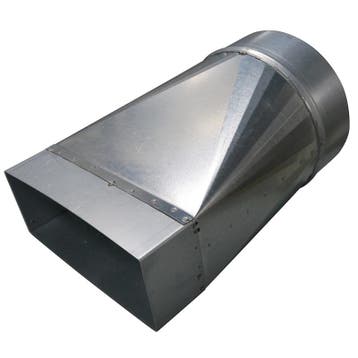 Verloopstuk Asymmetrisch van 220mm x 80mm naar rond Ø 150mm, Verzenden, Nieuw