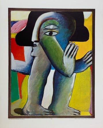 Horst Antes (after) - two-eyed figure, 1965 - Vintage
