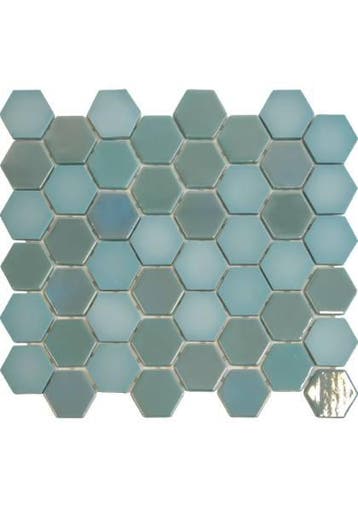 The Mosaic Factory Valencia Turquoise Matt Glossy Hexagon |, Ophalen of Verzenden, Nieuw
