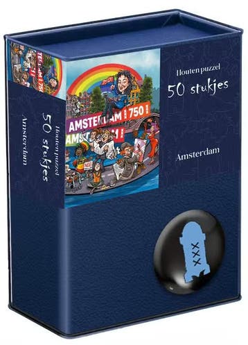 Houten Puzzel Amsterdam 750 jaar (50 stukjes) | Tuckers Fun, Verzenden, Nieuw