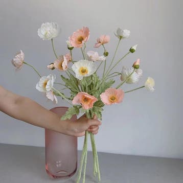 Zijden Papavers Kunstbloemen - Lange Stelen voor Decoratie, Verzenden, Nieuw