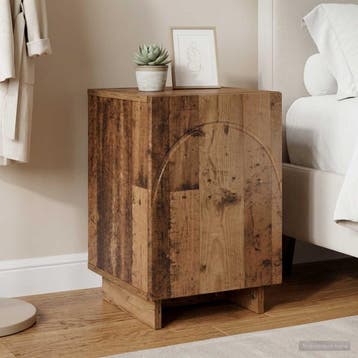 vidaXL Nachtkastje Oud hout 33,5 x 34,5 x 50 cm Bewerkt hout, Minder dan 45 cm, Verzenden, Nieuw, Minder dan 55 cm