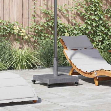vidaXL Parasolvoet Donkergrijze Houtlook 45 x 45 x 31,5 cm, Verzenden, Nieuw, Minder dan 1 meter, Parasolvoet