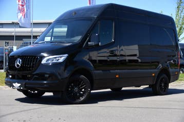 Zakelijke Lease |  Mercedes-Benz Sprinter 319 1.9 CDI L2H2 R, Automaat, Stof, Gebruikt, Zwart