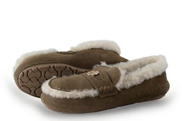 Manfield Pantoffels in maat 38 Beige, Kleding | Dames, Verzenden, Beige, Zo goed als nieuw, Pantoffels of Sloffen