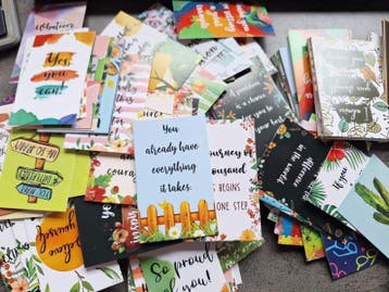 70 Inspiratie kaartjes 5x8cm (Kleine Kaartjes), Diversen, Wenskaarten, Ophalen of Verzenden, Nieuw