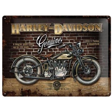 Harley-davidson reclamebord genuine, Ophalen of Verzenden, Nieuw