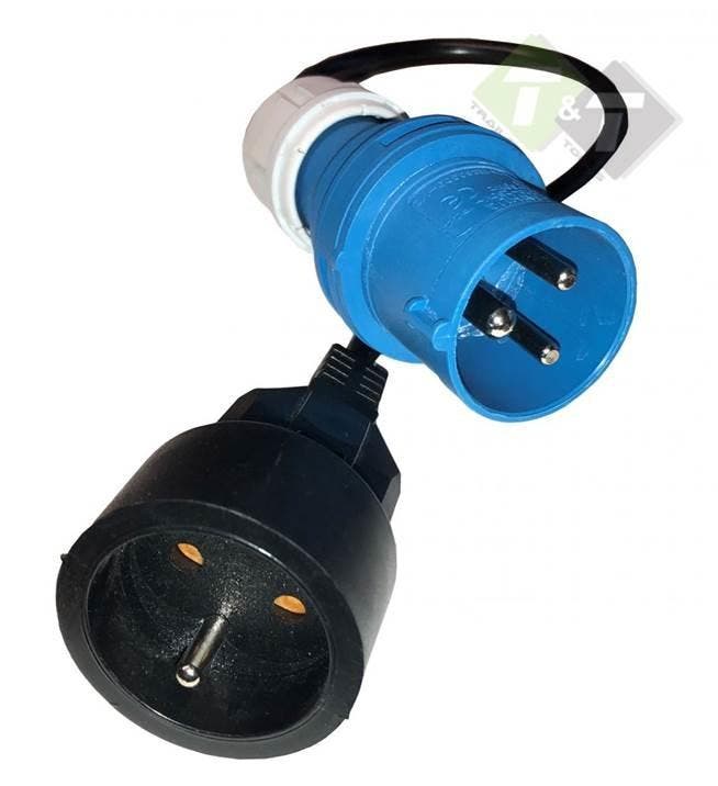 CEE Verloop Contrastekker - 230 Volt - 16 Ampere - 3 Pen - C, Auto-onderdelen, Elektronica en Kabels, Nieuw, Universele onderdelen