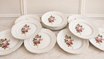 Keller & Guérin Luneville - 15 Grandes assiettes plates -