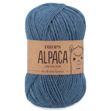 DROPS Alpaca Uni Colour - 6309 denimblauw - Wol Garen, Ophalen of Verzenden, Nieuw