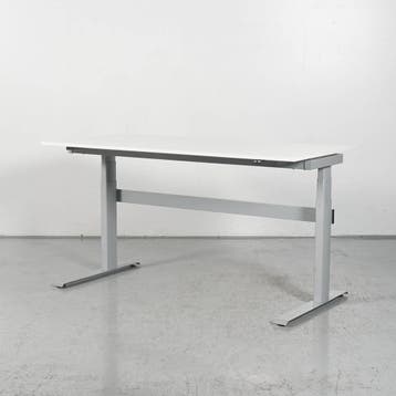 Elektrisch zit-sta bureau Solidesk - Wit blad - 160 x 80 cm, Ophalen of Verzenden, Nieuw