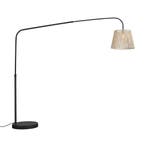 Japandi buiten vloerlamp zwart met beige kap van touw IP44, Verzenden, Nieuw, Japandi