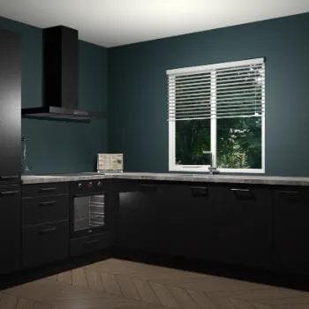 Zwart keuken Doha 37959, Verzenden, Nieuw