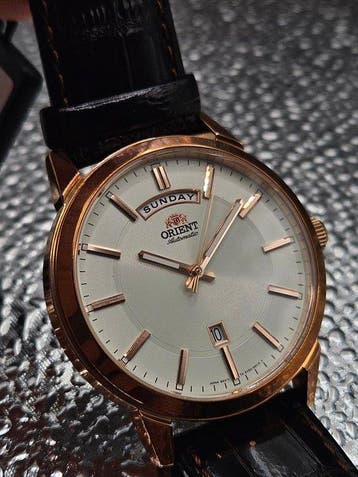 Orient - Day-Date (Ivory Dial / Rose Gold-Tone) - Zonder, Nieuw