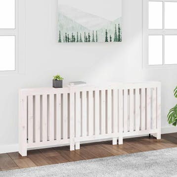 vidaXL Radiatorombouw 210x21x85 cm massief grenenhout wit, Verzenden, Nieuw