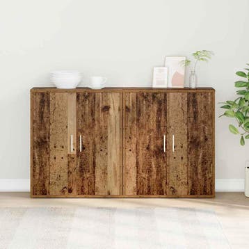 vidaXL Dressoir 2 st Oudhout 60 x 31 x 70 cm Bewerkt hout, Verzenden, Nieuw, Overige houtsoorten, Minder dan 50 cm