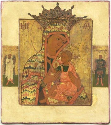 Icoon - Moeder van God van Arabië Ovsepetaya - Hout