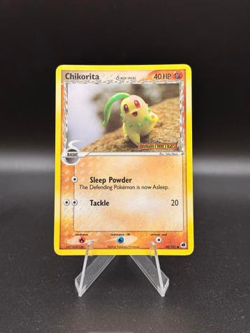 Pokemon EX Dragon Frontiers Chikorita Holo Stamp #44/101, Hobby en Vrije tijd, Verzenden, Gebruikt, Losse kaart