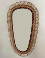 Spiegel- Sybille - Rattan, Glas, Stof